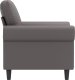 vidaXL Fotel, szary, 60 cm, obity sztuczną skórą 4