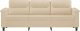vidaXL 3-osobowa sofa, kremowa, 180 cm, tapicerowana mikrofibrą 3