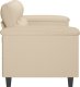 vidaXL 3-osobowa sofa, kremowa, 180 cm, tapicerowana mikrofibrą 4