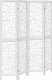 vidaXL Parawan pokojowy, 4-panelowy, biały, lite drewno paulowni 1
