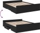 vidaXL Rama łóżka z szufladami, czarna, 150x200 cm 6