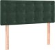 vidaXL Łóżko kontynentalne z materacem i LED, ciemnozielone, 120x190cm 9