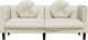 vidaXL Sofa 2-osobowa z poduszkami, kremowa, aksamit 4