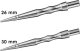 Harrows Końcówki steeltip APEX SABRE silver 26 mm 1