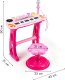 Multistore Keyboard organki pianinko z mikrofonem mp3 różowe 4