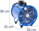 MSW Wentylator dmuchawa przemysłowa budowlana 2700 m3/h śr. 280 mm 3