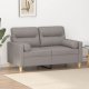 vidaXL 2-osobowa sofa z poduszkami, taupe, 120 cm, tkanina 1