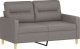 vidaXL 2-osobowa sofa z poduszkami, taupe, 120 cm, tkanina 4