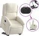 vidaXL Podnoszony fotel rozkładany, kremowy, aksamitny 5