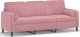 vidaXL 3-osobowa sofa z poduszkami, różowa, 180 cm, aksamit 2