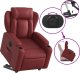 vidaXL Rozkładany fotel pionizujący, elektryczny, bordowy, ekoskóra 11