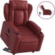 vidaXL Rozkładany fotel pionizujący, elektryczny, bordowy, ekoskóra 2