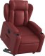 vidaXL Rozkładany fotel pionizujący, elektryczny, bordowy, ekoskóra 3
