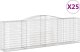 vidaXL Kosze gabionowe, 25 szt, 400x50x120/140cm, galwanizowane żelazo 1