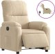 vidaXL Rozkładany fotel elektryczny, kremowy, obity mikrofibrą 2