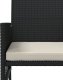 vidaXL 2-os. sofa ogrodowa ze stolikiem i stołkami, czarna, polirattan 8