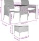 vidaXL 2-os. sofa ogrodowa ze stolikiem i stołkami, czarna, polirattan 10