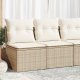 vidaXL 4-cz. sofa ogrodowa z poduszkami, beżowy, rattan PE i akacja 1