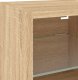 vidaXL Ścienna szafka TV z LED, dąb sonoma, 30x28,5x30 cm 10