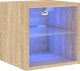vidaXL Ścienna szafka TV z LED, dąb sonoma, 30x28,5x30 cm 1