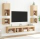 vidaXL Ścienna szafka TV z LED, dąb sonoma, 30x28,5x30 cm 4