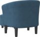 vidaXL Fotel klubowy z podnóżkiem, ciemnoniebieski, obity aksamitem 5