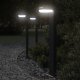 vidaXL Zewnętrzne lampy stojące, 3 szt., czarne, 80 cm, aluminium 1