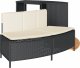 Jacuzzi ogrodowe vidaXL Obudowa do basenu/spa, czarny polirattan i lite drewno akacjowe 4