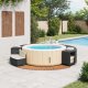 Jacuzzi ogrodowe vidaXL Obudowa do basenu/spa, czarny polirattan i lite drewno akacjowe 2