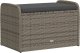 vidaXL Ławka ze schowkiem i poduszką, szara, 80x51x52 cm, polirattan 6
