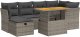 vidaXL 7-cz. zestaw mebli z poduszkami, szary, polirattan i akacja 2