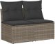 vidaXL 4-cz. sofa ogrodowa z poduszkami, szary, rattan PE i akacja 1
