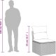 vidaXL 4-cz. sofa ogrodowa z poduszkami, szary, rattan PE i akacja 8