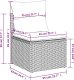 vidaXL 4-cz sofa ogrodowa z poduszkami, brązowy rattan PE i akacja 7