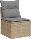 vidaXL 4-cz. sofa ogrodowa z poduszkami, beżowy, rattan PE i akacja 3