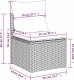 vidaXL 4-cz. sofa ogrodowa z poduszkami, beżowy, rattan PE i akacja 6