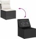 vidaXL 4-cz. sofa ogrodowa z poduszkami, czarny rattan PE i akacja 4