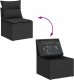 vidaXL 4-cz. sofa ogrodowa z poduszkami, czarny rattan PE i akacja 4