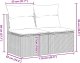 vidaXL 4-cz. sofa ogrodowa z poduszkami, czarny rattan PE i akacja 6