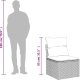 vidaXL 4-cz. sofa ogrodowa z poduszkami, czarny rattan PE i akacja 8