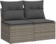 vidaXL 4-cz. sofa ogrodowa z poduszkami, szary, rattan PE i akacja 1