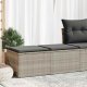 vidaXL 2-cz sofa ogrodowa z poduszkami, jasnoszary, rattan PE i akacja 1