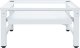 vidaXL Podest pod pralkę z półką, biały 2