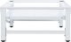 vidaXL Podest pod pralkę z półką, biały 4