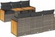 vidaXL 7-cz. zestaw mebli z poduszkami, szary, polirattan i akacja 2