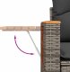 vidaXL 4-cz. sofa ogrodowa z poduszkami, szary, rattan PE i akacja 12
