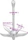 vidaXL Składana kotwica, srebrna, 1,5 kg, żeliwo ciągliwe 9
