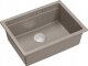 Zlewozmywak Quadron UNIQUE LOGAN 100 GraniteQ zlewozmywak soft taupe 56x45x21,5 cm 1-komorowy podwieszany z syfonem manualnym złoty 1