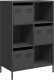 vidaXL Szafka, czarna, 68x39x103,5 cm, stal 2