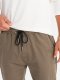 Ombre Dzianinowe męskie spodnie joggery z ozdobną plisą  ciemnobrązowe V2 OM-PAJO-0202 M 2